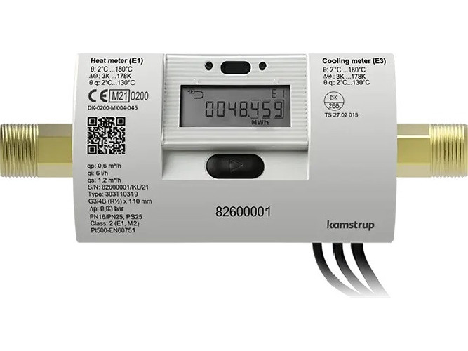 Kamstrup Licznik chłodu MULTICAL MC303 qp 2,5 m3/h 130mm x G1B (R3/4) PN16/25 z Wireless M-Bus
