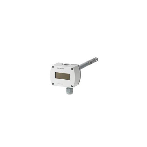 Siemens  Kanałowy czujnik wilgotności (0..10 V) i temperatury (0..10 V) do podwyższonych wymagań, z wyświetlaczem QFM3160D