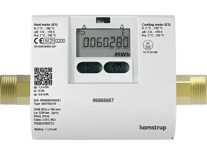 Kamstrup Licznik chłodu  MULTICAL MC403  qp 0,6 m3/h  110mmxG3/4B (R1/2) PN16