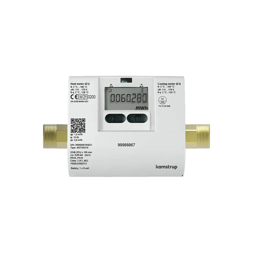 Kamstrup Licznik chłodu  MULTICAL MC403  qp 1,5 m3/h  190mmxG1B (R3/4) PN16